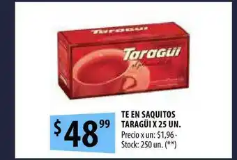 Punto Mayorista Te En Saquitos Taragüi x 25un oferta