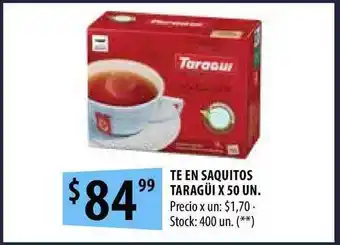Punto Mayorista Te En Sauqitos Taragüi 50 Un oferta