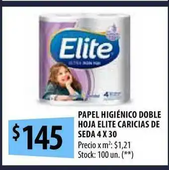 Punto Mayorista Papel Higiénico Doble Hoja Elite Caricias De Seda 4 x 30 oferta