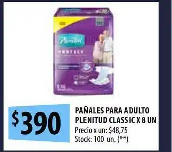 Punto Mayorista Pañales Para Adulto Plenitud Classic x 8un oferta