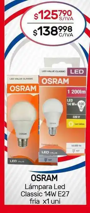 Nini Mayorista Osram Lámpara Led Classic 14W E27 Fria x 1uni oferta