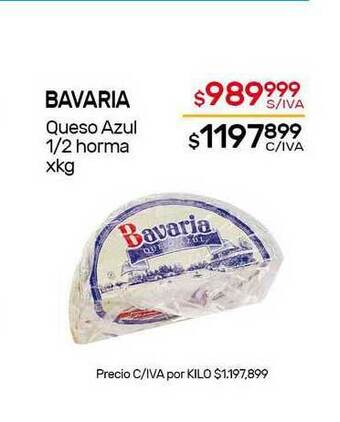 Nini Mayorista Bavaria Queso Azul 1-2 Horma oferta