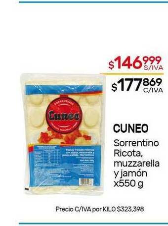 Nini Mayorista Cuneo Sorrentino Ricota, Muzzarella Y Jamón x 550g oferta