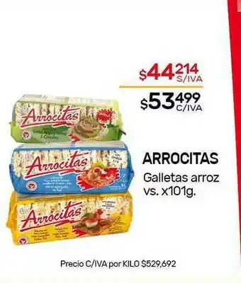 Nini Mayorista Arrocitas Galletas Arroz Vs. x 101g oferta