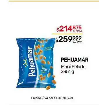 Nini Mayorista Pehuamar Maní Pelado x 351g oferta