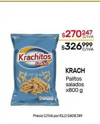 Nini Mayorista Krach Palitos Salados x 800g oferta