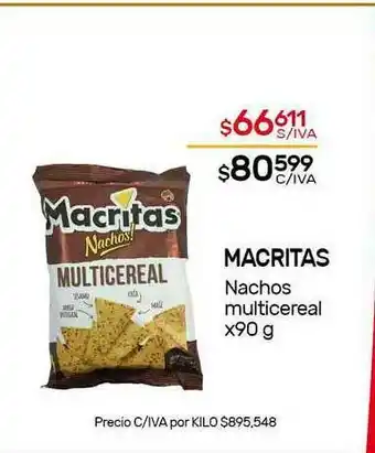 Nini Mayorista Macritas Nachos Multicereal 90g oferta