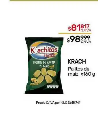 Nini Mayorista Krach Palitos De Maiz x160g oferta