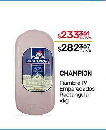 Nini Mayorista Champion Fiambre P- Emparedados Rectangular oferta