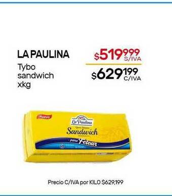 Nini Mayorista La Paulina Tybo Sandwich oferta
