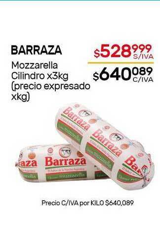 Nini Mayorista Barraza Mozzarella Cilindro oferta