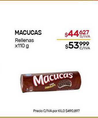 Nini Mayorista Macucas Rellenas x 110g oferta
