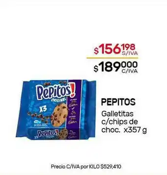 Nini Mayorista Pepitos Galletitas C-Chips De Choc. x 357g oferta