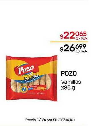 Nini Mayorista Pozo Vainillas x 85g oferta