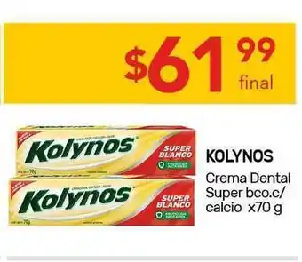 Nini Mayorista Kolynos Crema Dental Super Bco.C- Calcio x 70g oferta