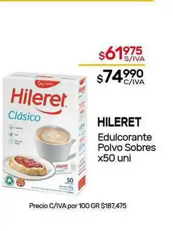 Nini Mayorista Hileret Edulcorante Polvo Sobres x 50uni oferta