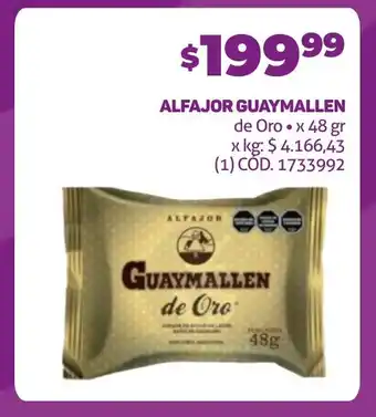 Makro ALFAJOR GUAYMALLEN de Oro x 48 gr oferta