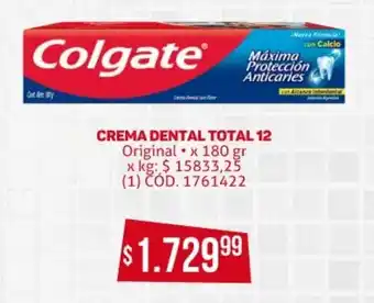 Makro CREMA DENTAL TOTAL 12 Original x 180 gr oferta
