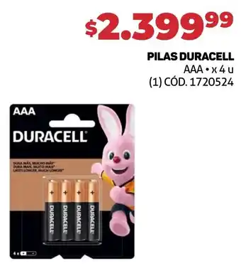 Makro PILAS DURACELL AAA x 4 u oferta