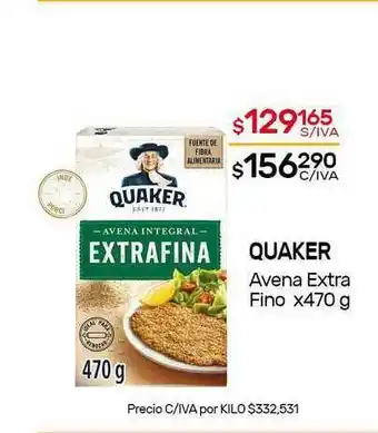 Nini Mayorista Quaker Avena Extra Fino x 470g oferta