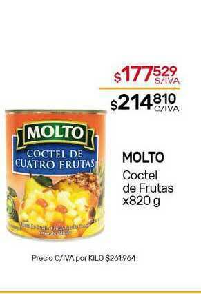 Nini Mayorista Molto Coctel De Frutas x 820g oferta