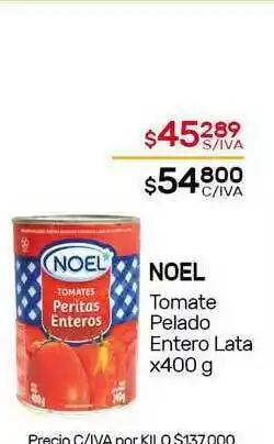 Nini Mayorista Noel Tomate Pelado Entero Lata x 400g oferta