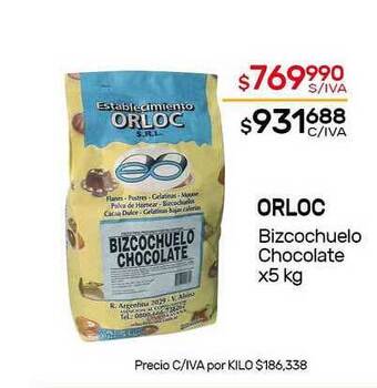 Nini Mayorista Orloc Bizcochuelo Chocolate x 5kg oferta