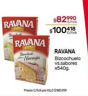 Nini Mayorista Ravana Bizcochuelo Vs.Sabores x 540g oferta