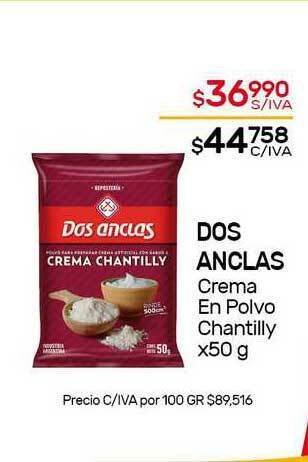 Nini Mayorista Dos Anclas Crema En Polvo Chantilly x 50g oferta