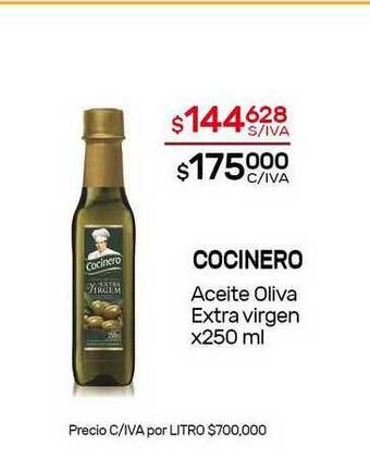 Nini Mayorista Cocinero Aceite Oliva Extra Virgen x 250ml oferta