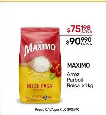 Nini Mayorista Maximo Arroz Parboil Bolsa x 1kg oferta