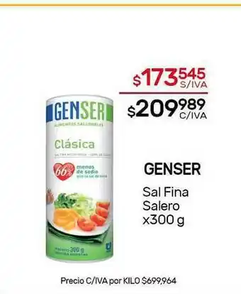 Nini Mayorista Genser Sal Fina Salero x 300g oferta