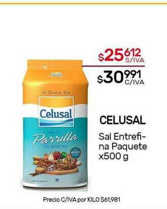 Nini Mayorista Celusal Sal Entrefina Paquete x 500g oferta