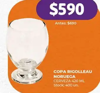 Supermercados Tadicor COPA RIGOLLEAU NORUEGA CERVEZA 420 ML oferta