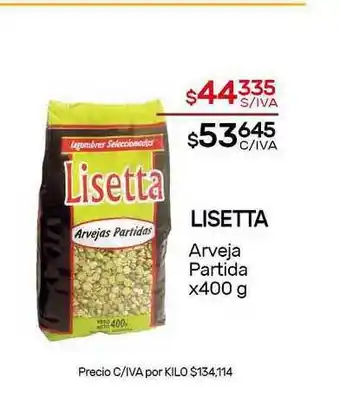 Nini Mayorista Lisetta Arveja Partida x 400g oferta