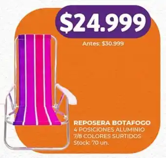 REPOSERA BOTAFOGO 4 POSICIONES ALUMINIO 7/8 COLORES SURTIDOS