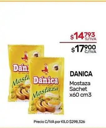 Nini Mayorista Danica Mostaza Sachet x 60 cm3 oferta