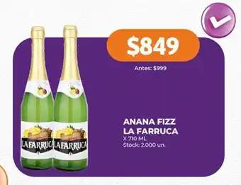 Supermercados Tadicor ANANA FIZZ LA FARRUCA X 710 ML oferta