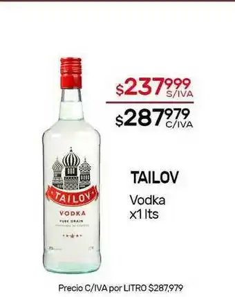 Nini Mayorista Tailov Vodka x 1lts oferta