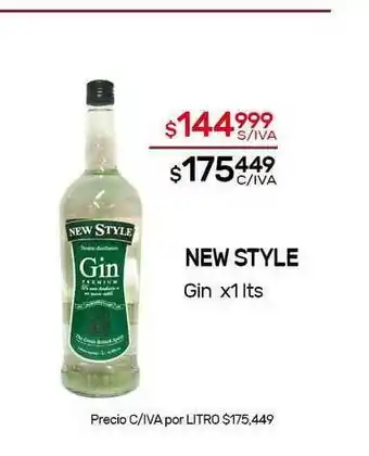 Nini Mayorista New Style Gin x 1lts oferta