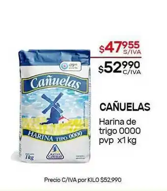 Nini Mayorista Cañuelas Harina De Trigo 0000 Pvp x 1kg oferta