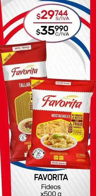 Nini Mayorista Favorita Fideos x 500gr oferta