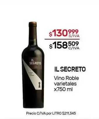 Nini Mayorista Il Secreto Vino Roble Varietales x 750ml oferta