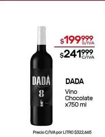 Nini Mayorista Dada Vino Chocolate x 750ml oferta