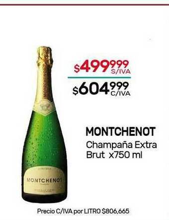 Nini Mayorista Montchenot Champaña Extra Brut x 750ml oferta