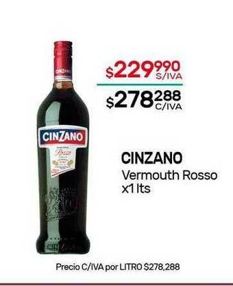 Nini Mayorista Cinzano Vermouth Rosso x 1lts oferta
