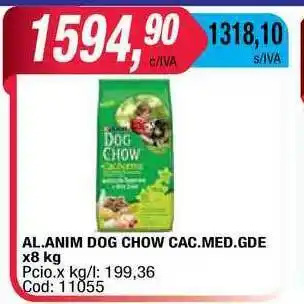 Maxiconsumo Al.Anim Dog Chow Cac.Med.GDE x 8kg oferta