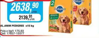 Maxiconsumo Pedigree Al.Anim x 15kg oferta
