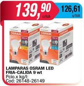 Maxiconsumo Lamparas Osram Led Fria-Calida 9 Wt oferta