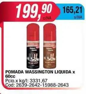 Maxiconsumo Pomada Wassington Liquida x 60cc oferta